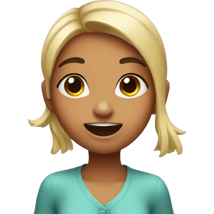 A cute girl signaling okay emoji