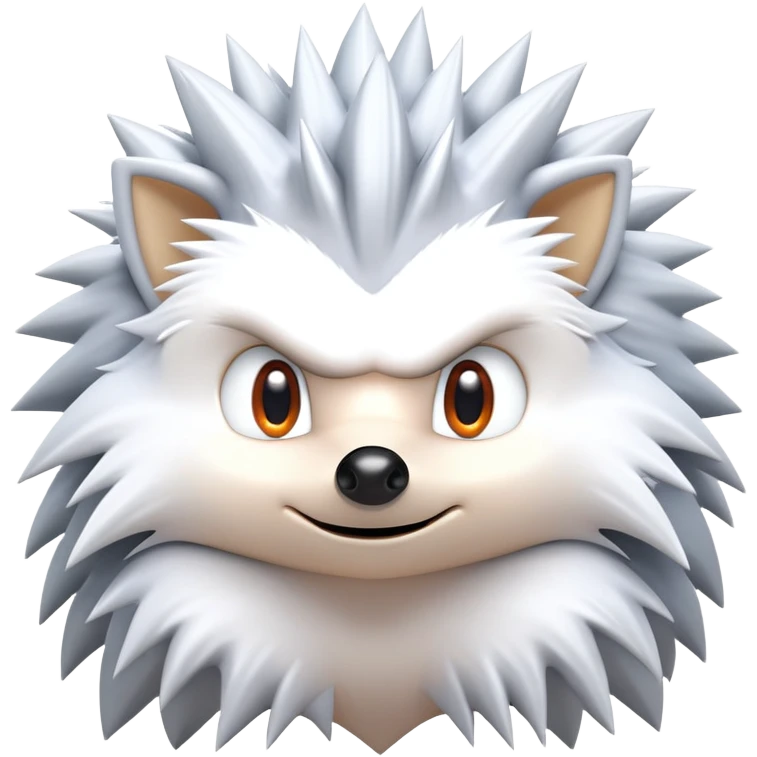 Silver the hedgehog with white fur emoji