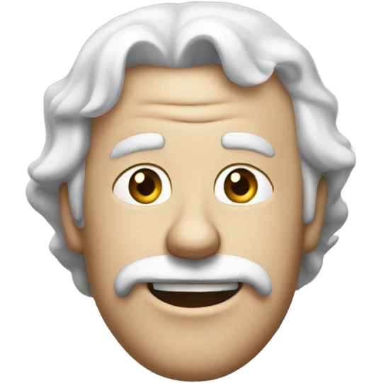 Rick with curved lettering above a large capital R emoji