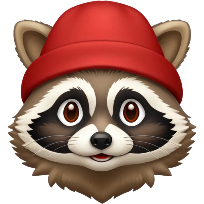 raccoon wearing a red hat emoji