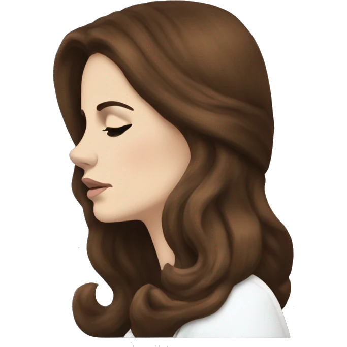 Lana del Rey side profile sad  emoji