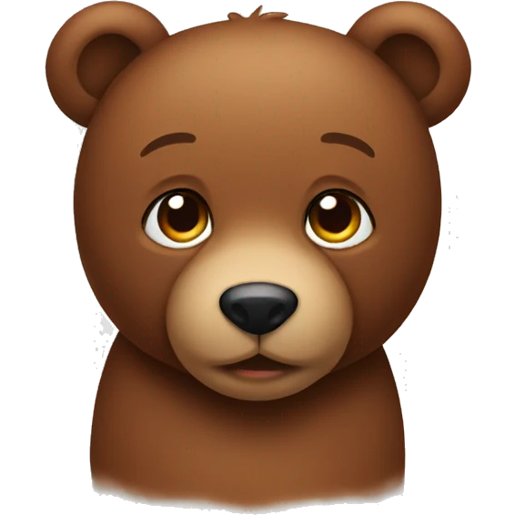 brown teddy emoji