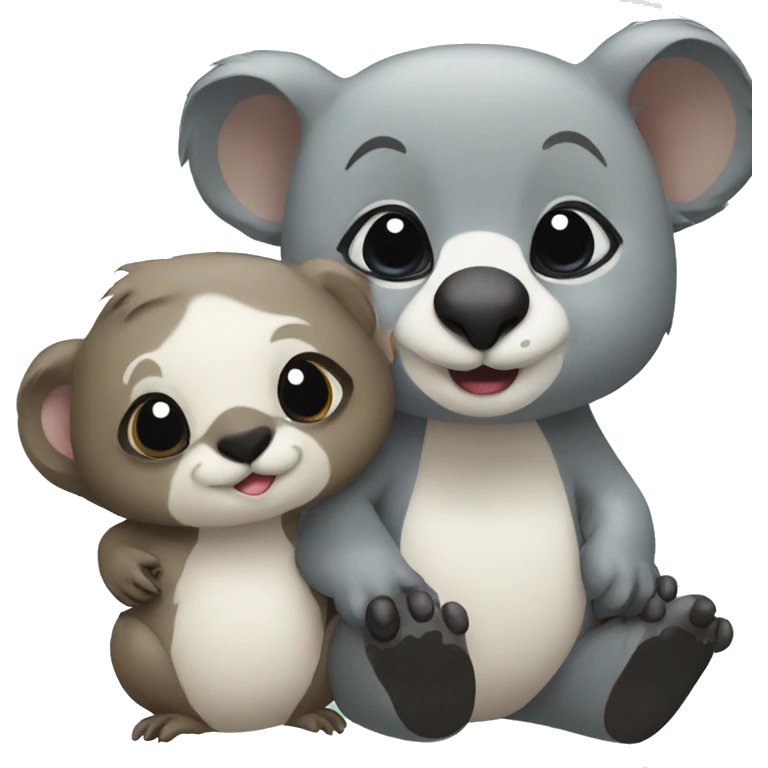 Otter and koala emoji