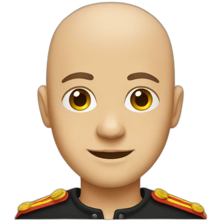 bald guy with german flag emoji