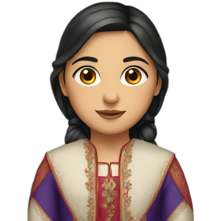 armenian girl with national suit emoji