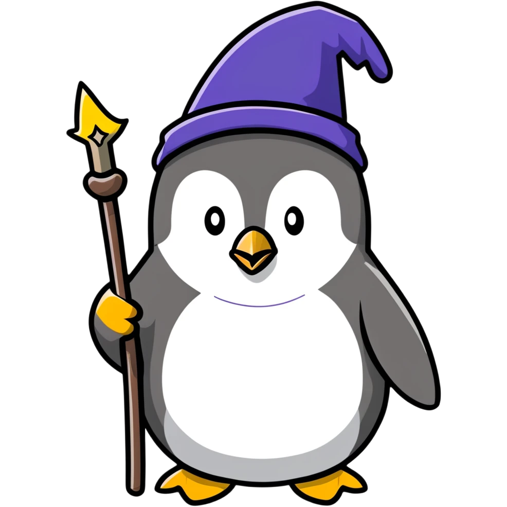 penguin wizard emoji