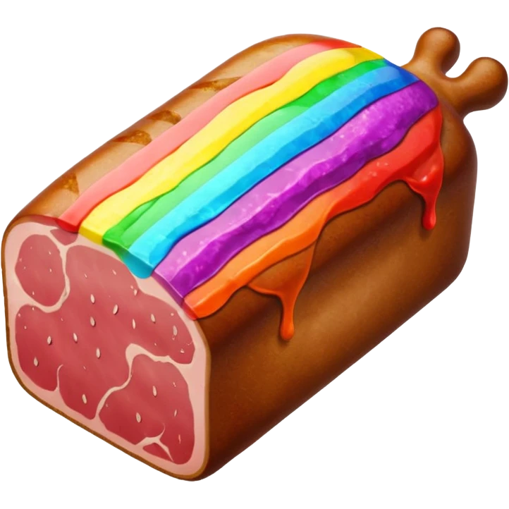 rainbow meat emoji