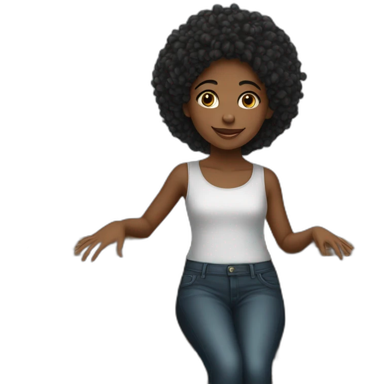 niña pianista pelo negro largo emoji