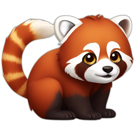 turning red panda emoji