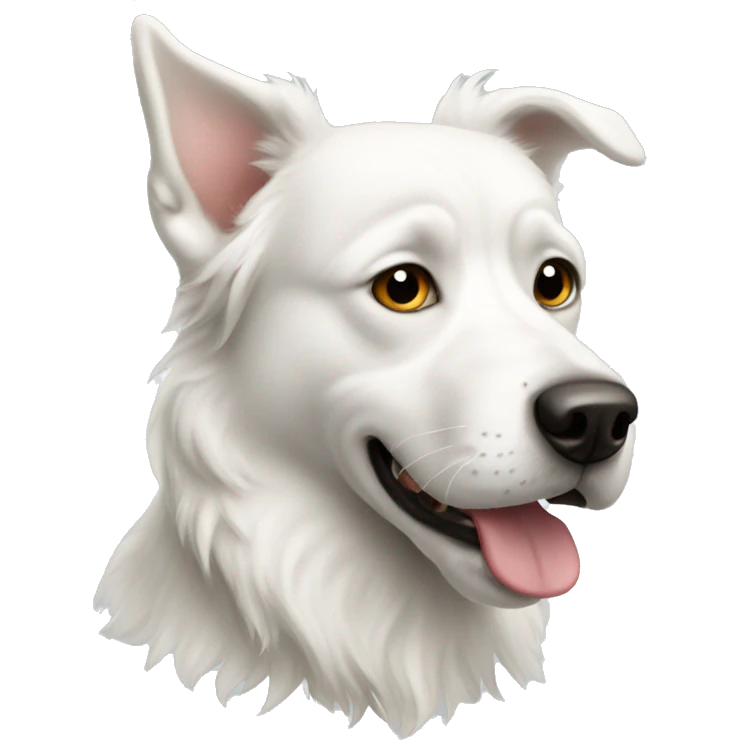 White száll dog emoji