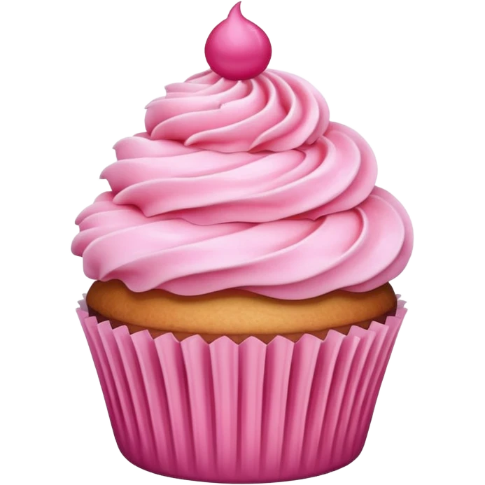 Cupcake with pink icing emoji