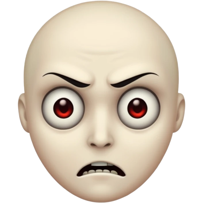 Scary face emoji