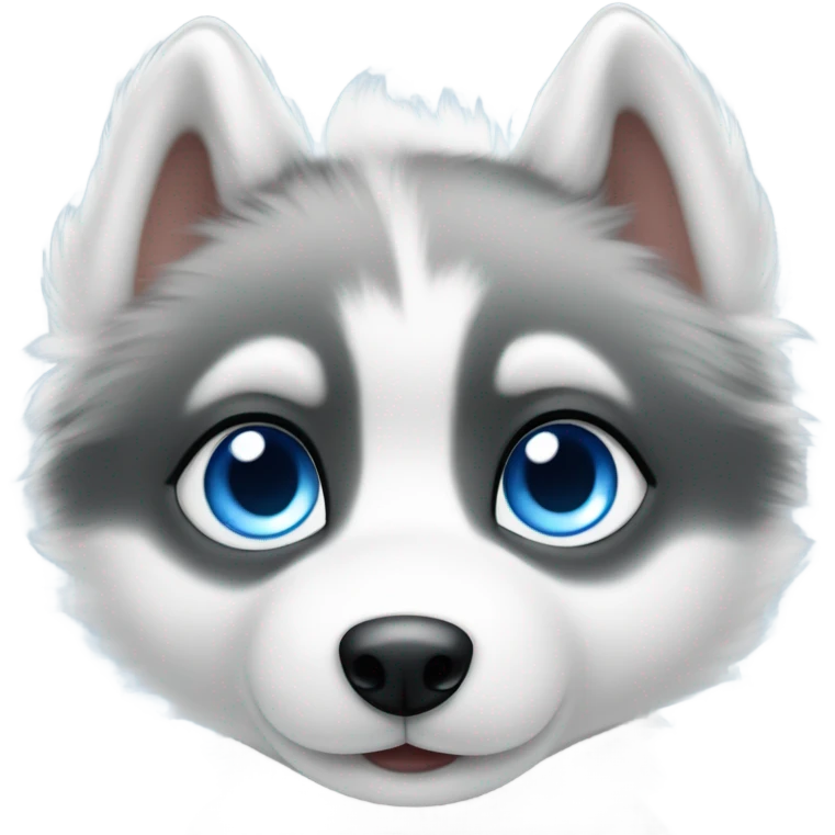 Cute baby husky ￼ emoji