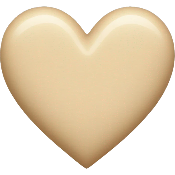 Beige heart  emoji