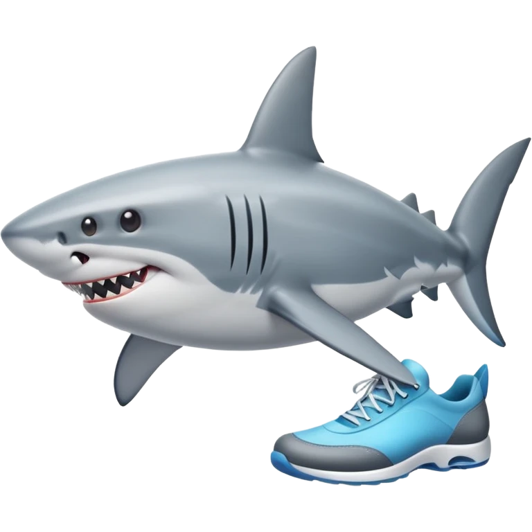 tiburón con zapatos emoji