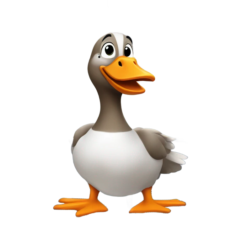 Goose on a plane emoji