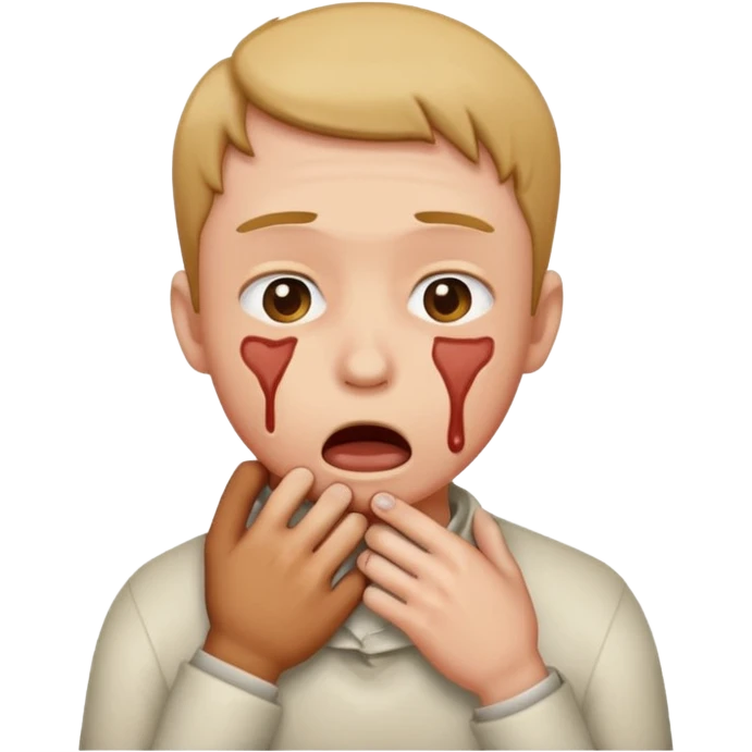 A person choking themselves emoji