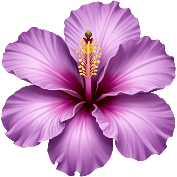 single lilac hibiscus blossom facing left emoji