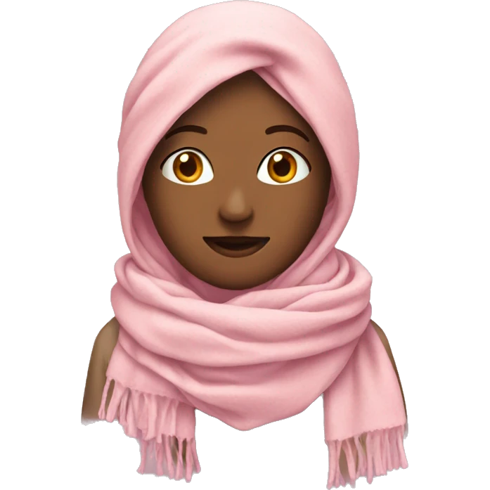 Soft pink scarf  emoji