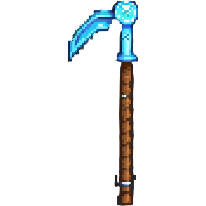 diamond pickaxe from Minecraft emoji