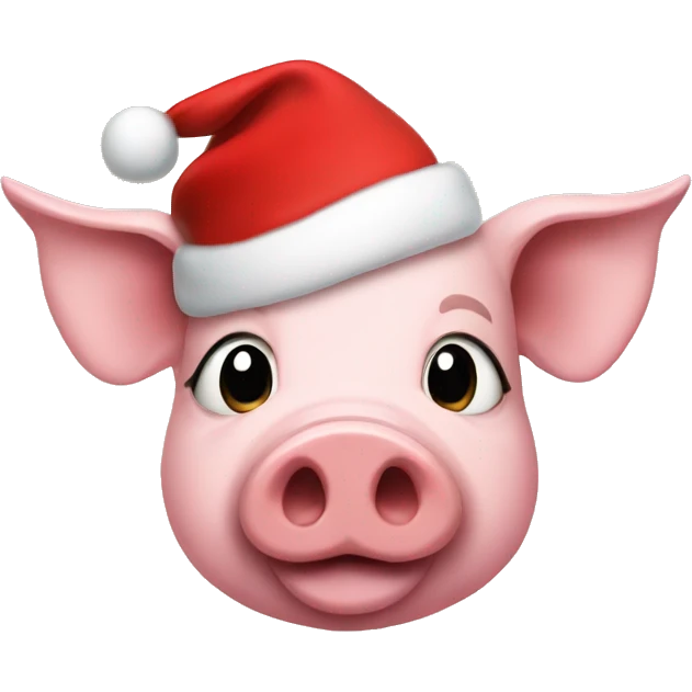 pig with santa hat emoji