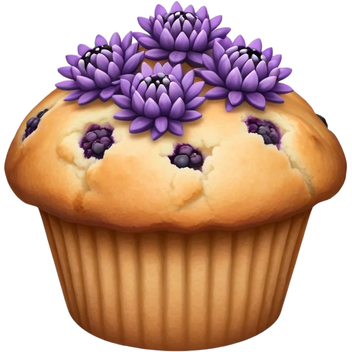 Berry Lavender flower muffin emoji