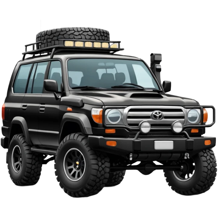 New Toyota landcr black color modified emoji