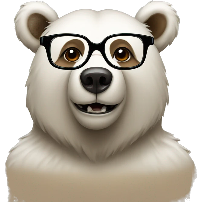 bear wearing glasses  emoji