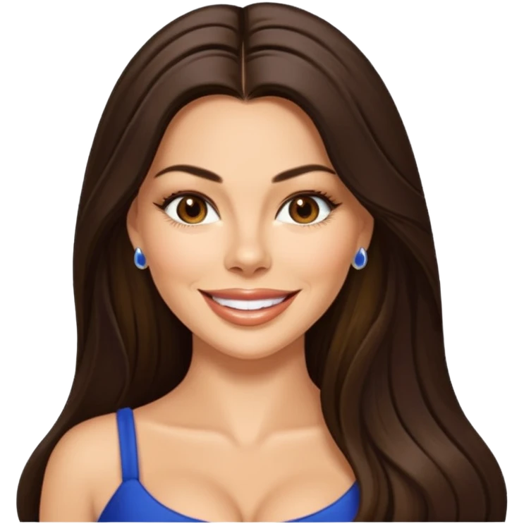 Sofia Vergara with long hair emoji