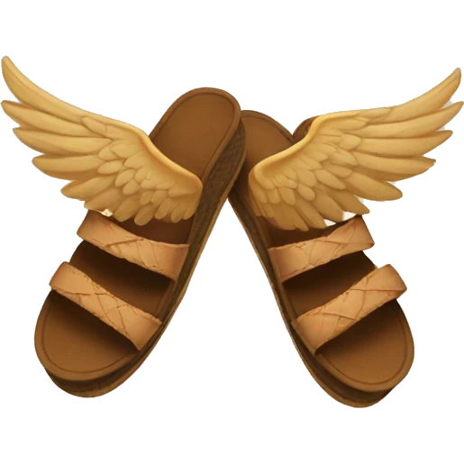 wings with sandals emoji