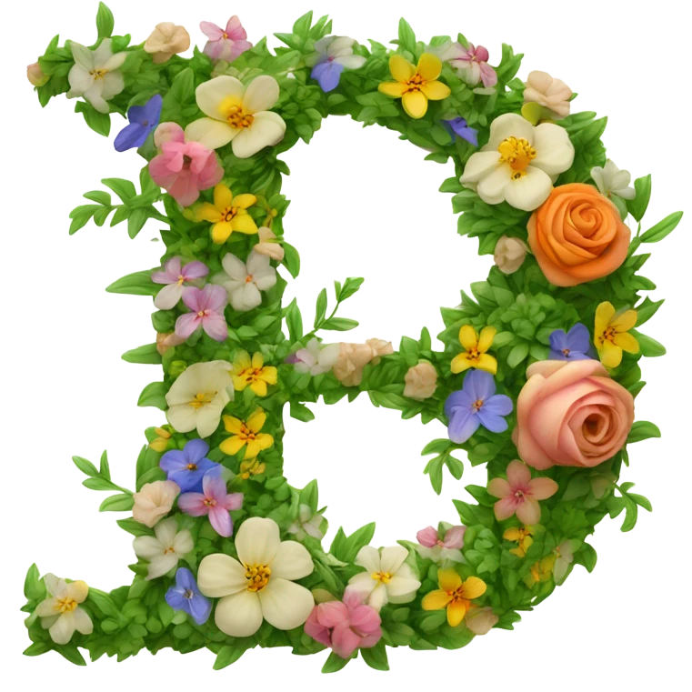 Letter with flowers  emoji