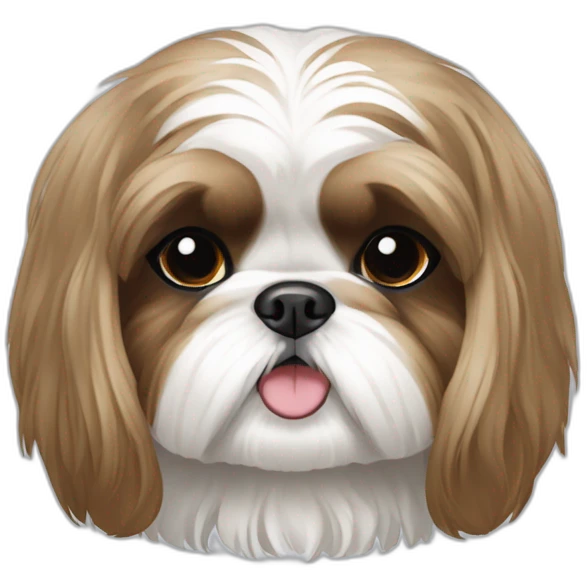 Dog Shih Tzu with drop coat full-height  emoji