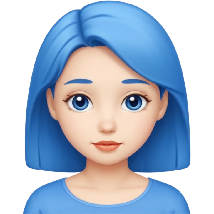 Cute blue girls emoji