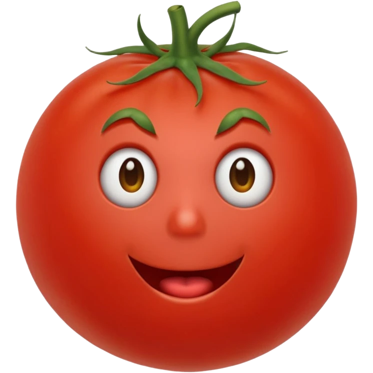 Eine Tomate mit Gesicht, Hände, Füße  emoji