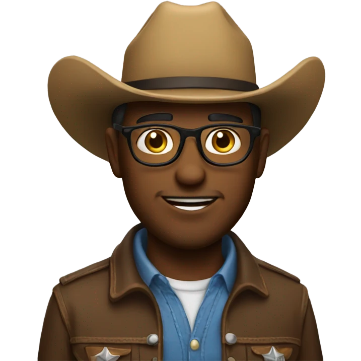 Cowboy with glasses emoji