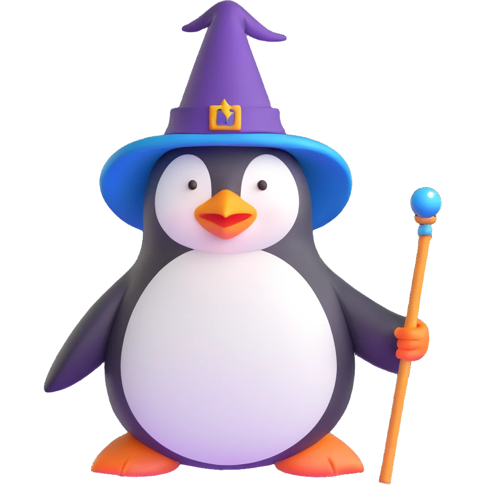 penguin wizard emoji
