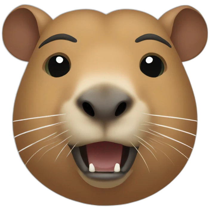 capybara face with anger unicode symbol overlaid emoji