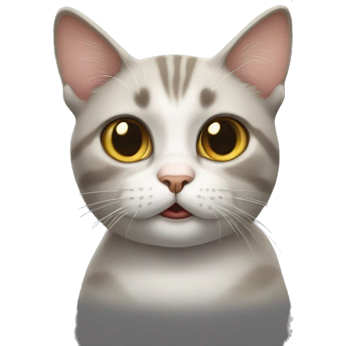 Cat that is saying huh emoji