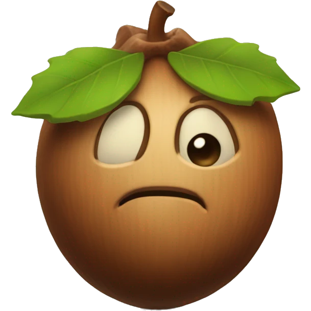 a single hazelnut emoji