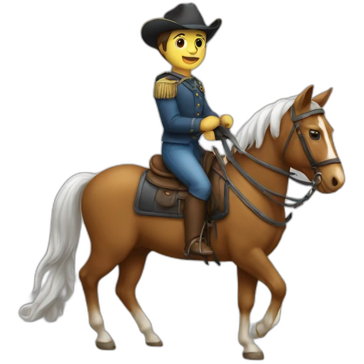 UN CHAT SUR UN CHEVAL emoji