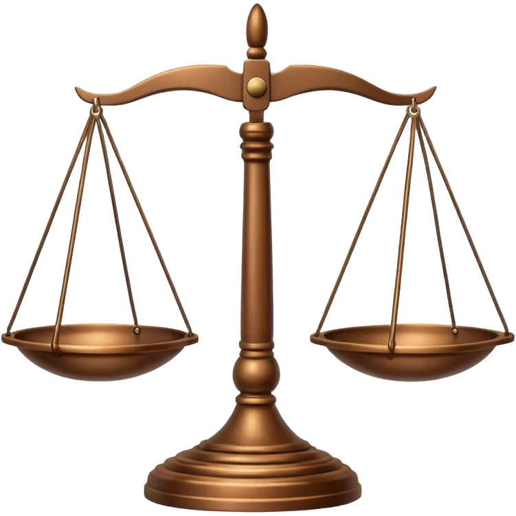 Make a scale in law school emoji symbol in color brown ⚖️ this one emoji