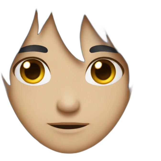Una cara de un chico emo pensatibo emoji