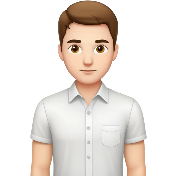 modern man white shirt emoji