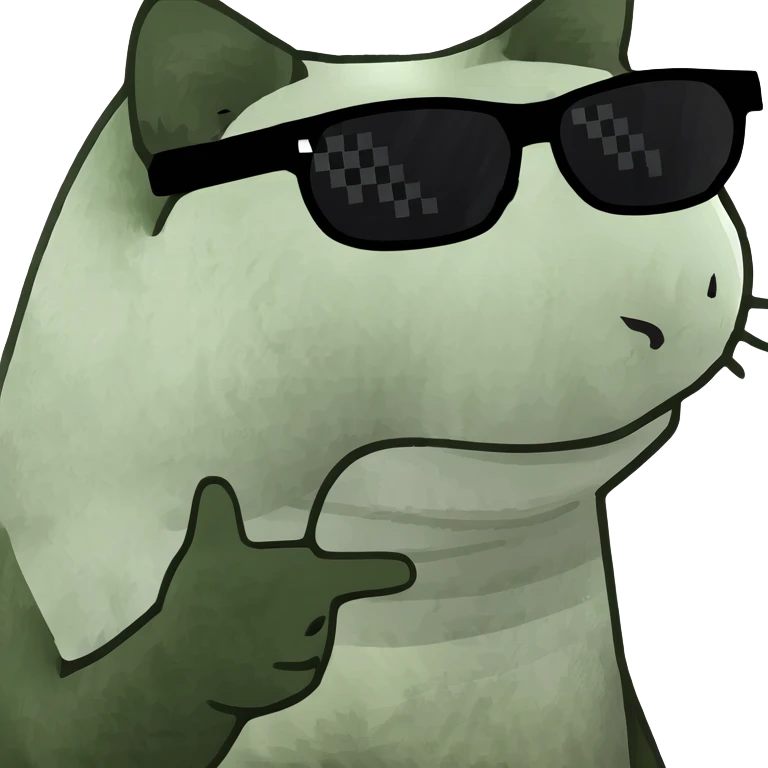 Cat with sunglasses emoji