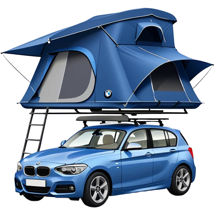 BMW 1 series with a roof tent  emoji
