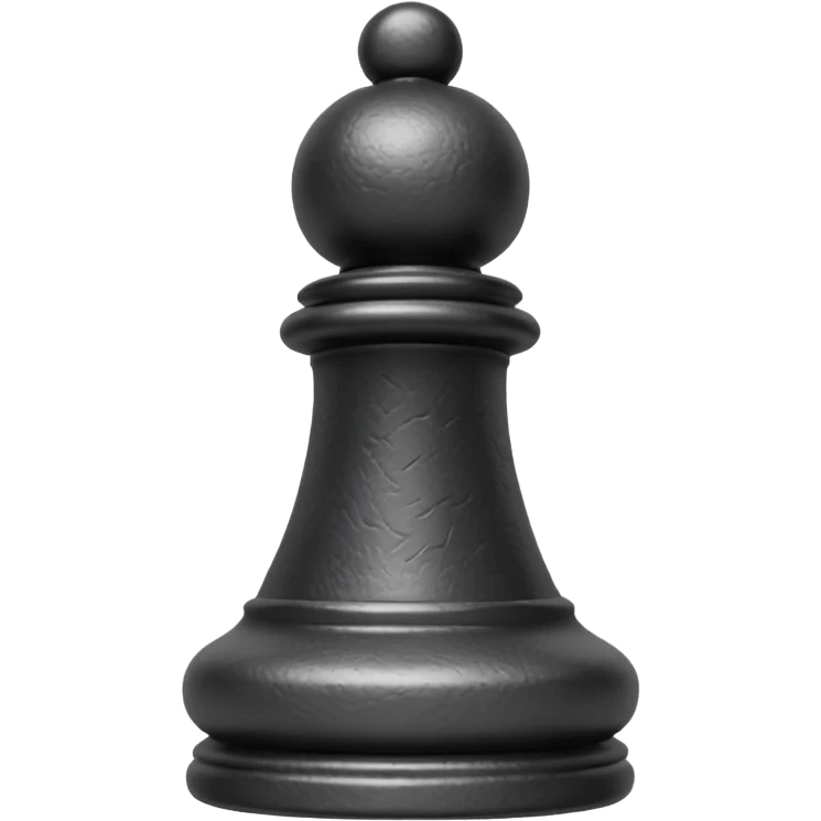 black chess pieces, rock piece emoji
