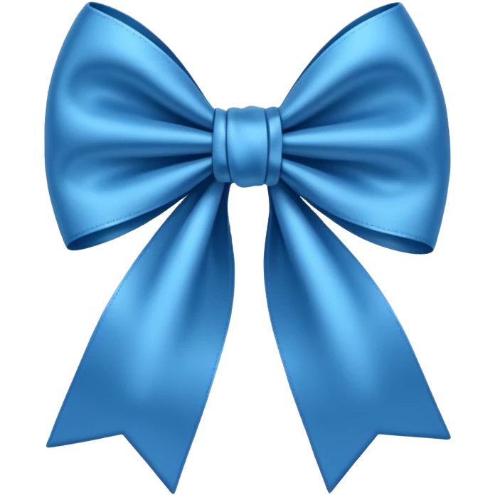Blue bow emoji