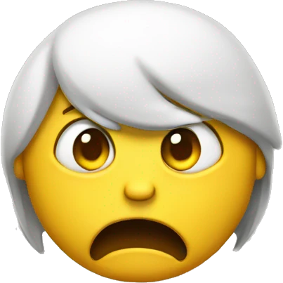 A yellow face angrily yelling. emoji