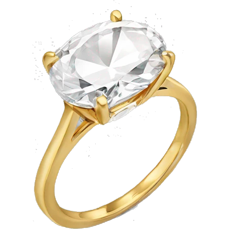 Oval cut diamond ring gold  emoji