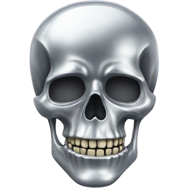 Skeleton made of chrome  emoji